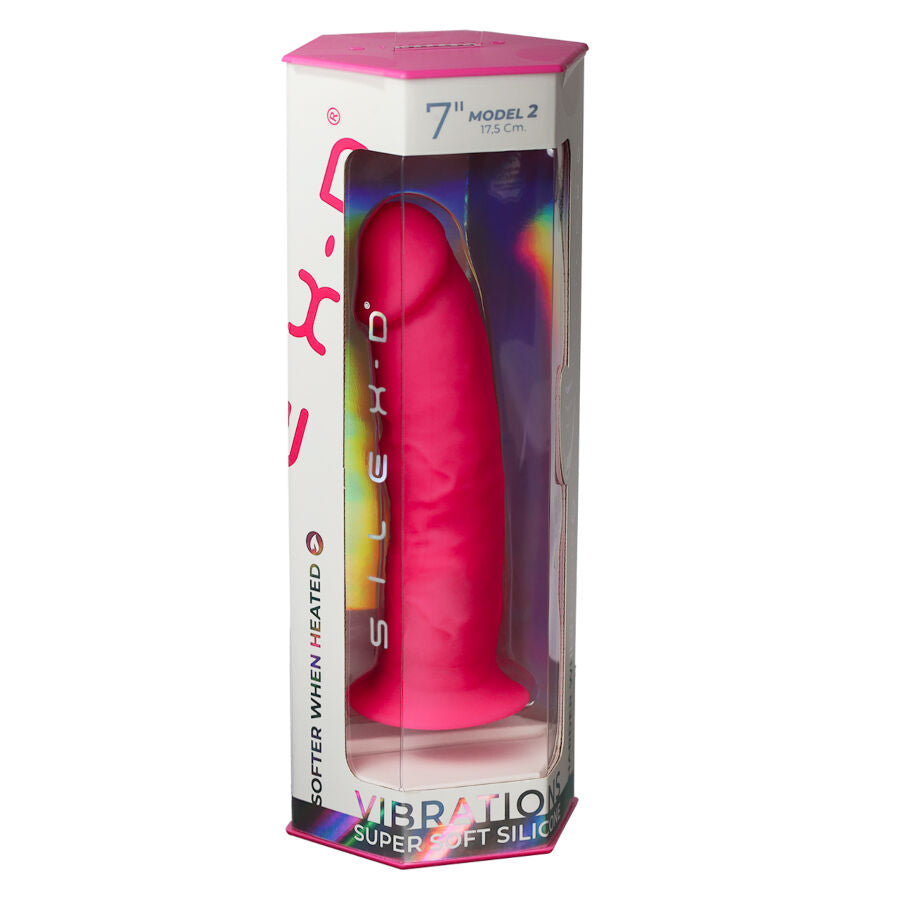 SILEXD - REALISTIC PENIS MODEL 2 PINK + LRS REMOTE CONTROL 17 CM