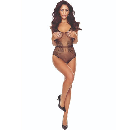 PASSION - BS115 BODYSTOCKING MESH BLACK