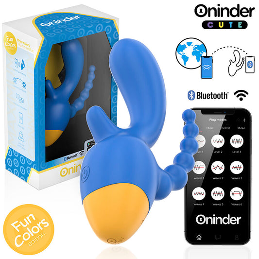 ONINDER CUTE - LOVE 3 SOME TRIPLE VIBRATOR - FREE GLOBAL APP
