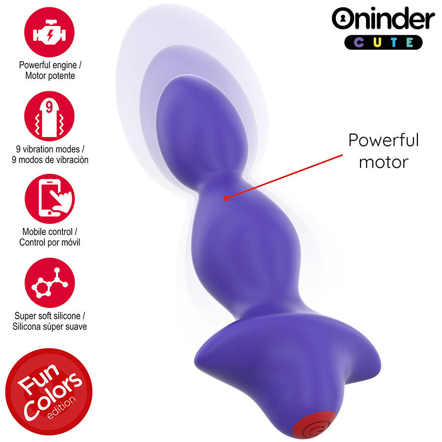 ONINDER CUTE - LOVE BUTT VIBRATOR ANAL PLUG DILATOR - FREE GLOBAL APP
