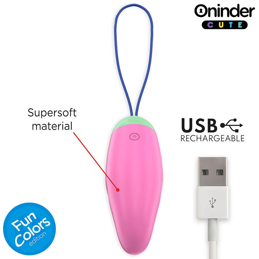 ONINDER CUTE - LOVE PLEASURE 360° VIBRATING-ROTATING SILICONE EGG - FREE GLOBAL APP