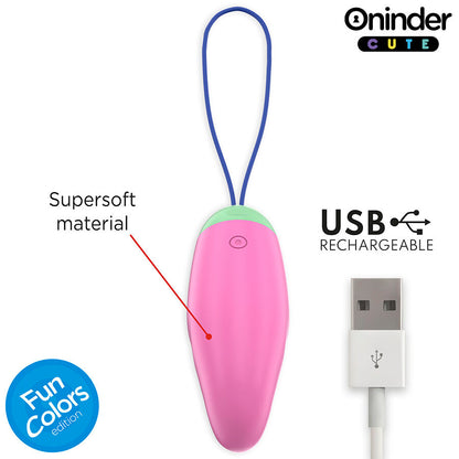 ONINDER CUTE - LOVE PLEASURE 360° VIBRATING-ROTATING SILICONE EGG - FREE GLOBAL APP