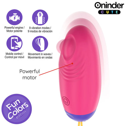 ONINDER CUTE - LOVE PLEASURE VIBRO-WAVE TAPPING SILICONE EGG - FREE GLOBAL APP