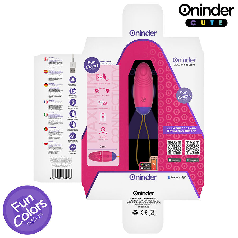 ONINDER CUTE - LOVE PLEASURE VIBRO-WAVE TAPPING SILICONE EGG - FREE GLOBAL APP