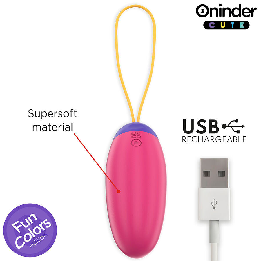 ONINDER CUTE - LOVE PLEASURE VIBRO-WAVE TAPPING SILICONE EGG - FREE GLOBAL APP