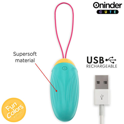 ONINDER CUTE - LOVE PLEASURE VIBRATING EGG - ROTATING SILICONE GEMS - FREE GLOBAL APP