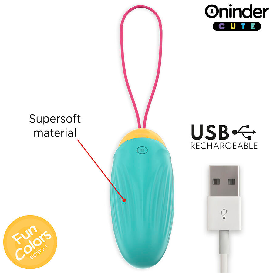 ONINDER CUTE - LOVE PLEASURE HUEVO VIBRO-GEMAS ROTADORAS SILICONA - APP MUNDIAL GRATUITA