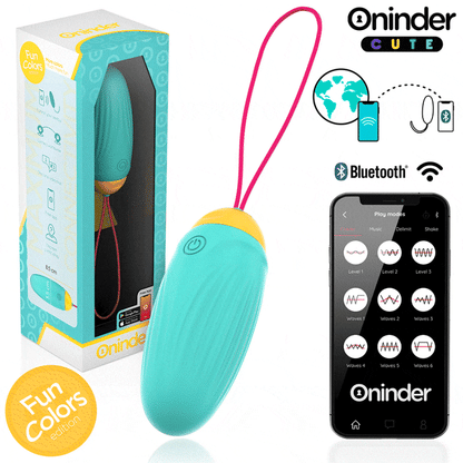 ONINDER CUTE - LOVE PLEASURE VIBRATING EGG - ROTATING SILICONE GEMS - FREE GLOBAL APP
