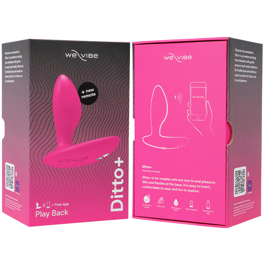 WE-VIBE - DITTO+ PLUG ANAL VIBRADOR ROSA