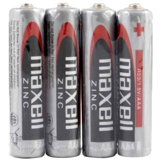 MAXELL - PILA SALINA MANGANESO AAA R03 RETRACTIL*4