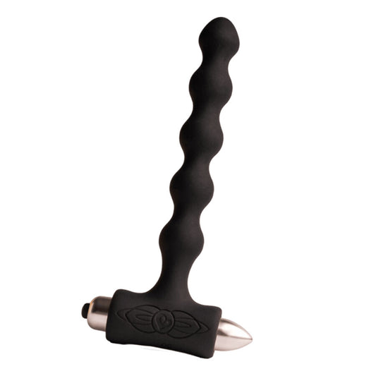 ROCKS- OFF - PETITE SENSATIONS PEARLS PLUG ANAL VIBRADOR NEGRO