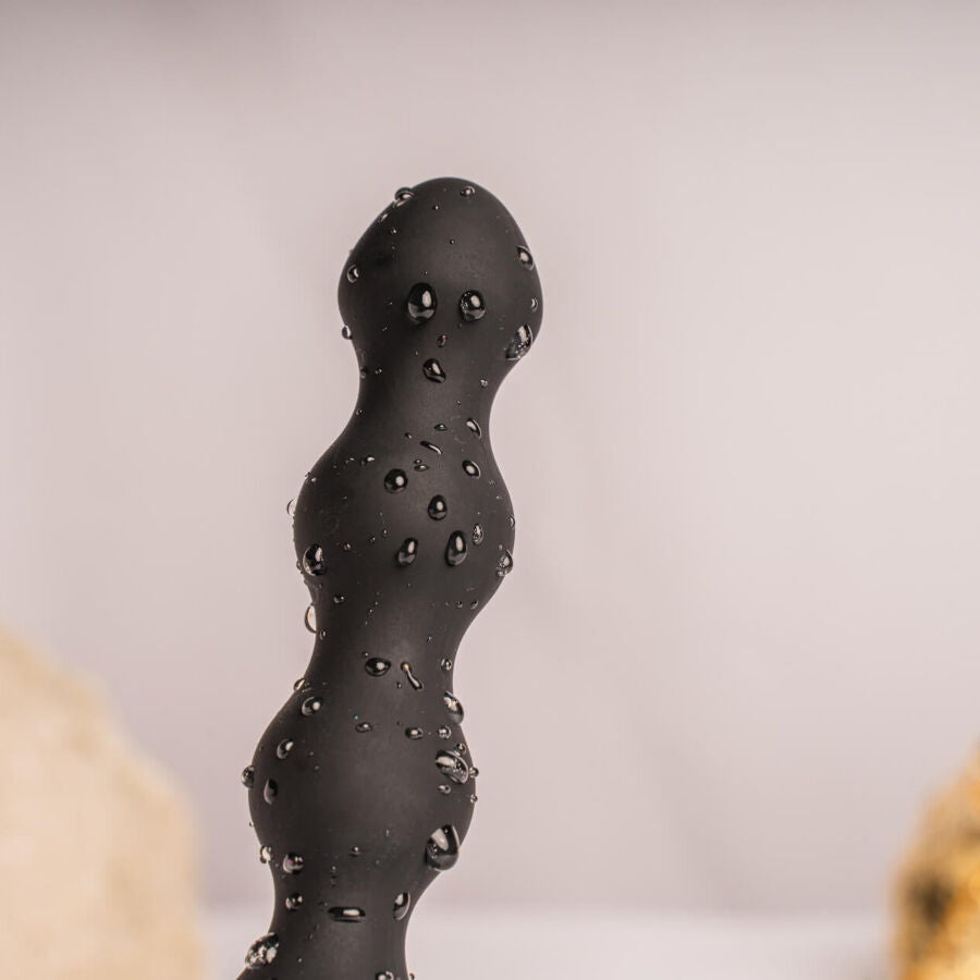 ROCKS- OFF - PETITE SENSATIONS PEARLS PLUG ANAL VIBRADOR NEGRO