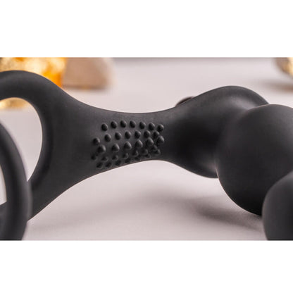 ROCKS-OFF-RO-ZEN RRO ANAL PLUG WITH VIBRATING RING FOR BLACK PENIS