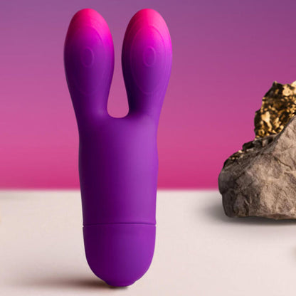 ROCKS- OFF - GLO-GIRL BUNNY VIBRADOR FLEXIBLE MORADO