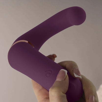 ROCKS- OFF - GEMINI VIBRADOR DUAL PUNTO G Y ESTIMULADOR CLÍTORIS MORADO