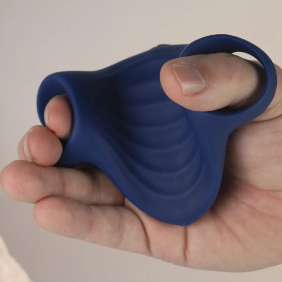 ROCKS- OFF - Palm Masturbator Blue Vibrador