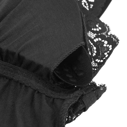 SUBBLIME - TEDDY DETALLE ENCAJE FLORAL NEGRO S/M