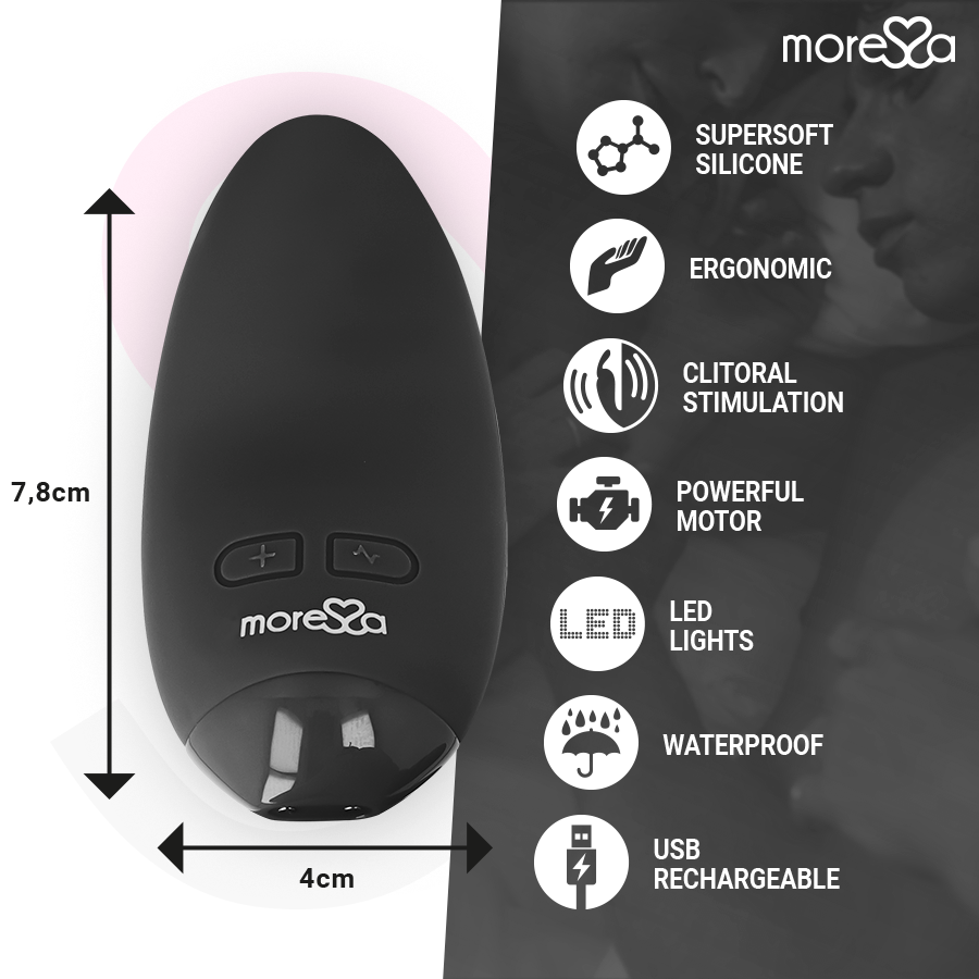 MORESSA - BLOSSOM MASSAGEADOR PESSOAL PRETO