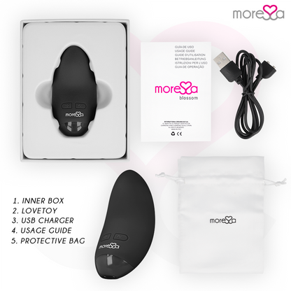 MORESSA - BLOSSOM MASSAGEADOR PESSOAL PRETO
