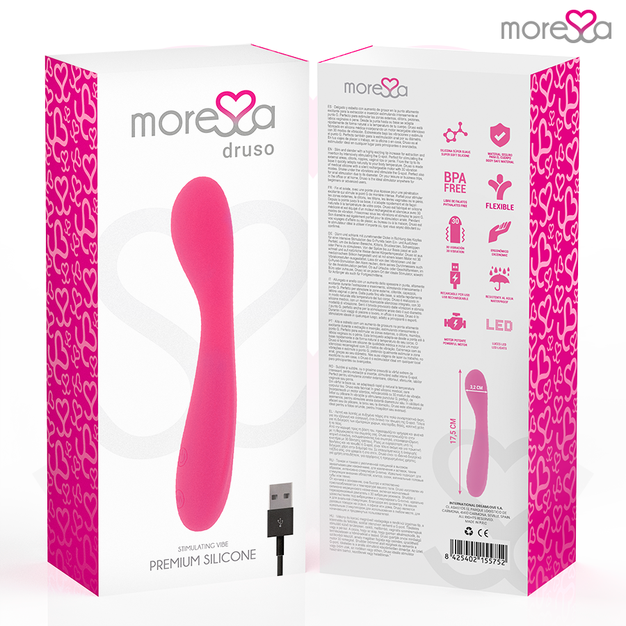 MORESSA - DRUSO GY POINT DUO MASSAGER PELVIC SERUM PREMIUM RECHARGEABLE SILICONE