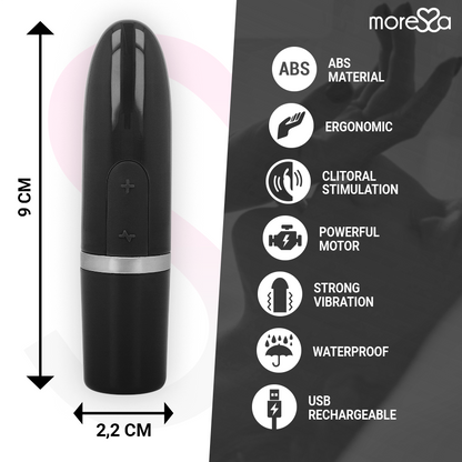 MORESSA - IVY TRAVEL LIP SIMULATOR MASSAGER BLACK