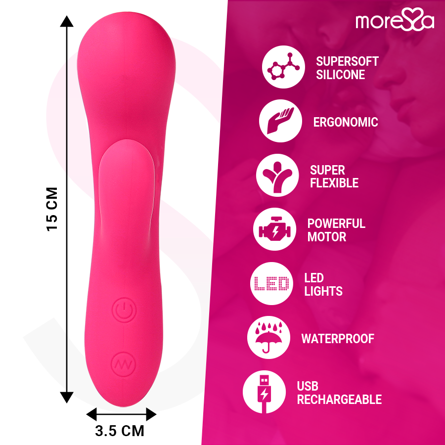 MORESSA - JERRY CLIP VIBRATOR GY SPOT CLITORIS PREMIUM SILICONE RECHARGEABLE