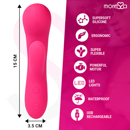 MORESSA - JERRY CLIP VIBRATOR GY SPOT CLITORIS PREMIUM SILICONE RECHARGEABLE