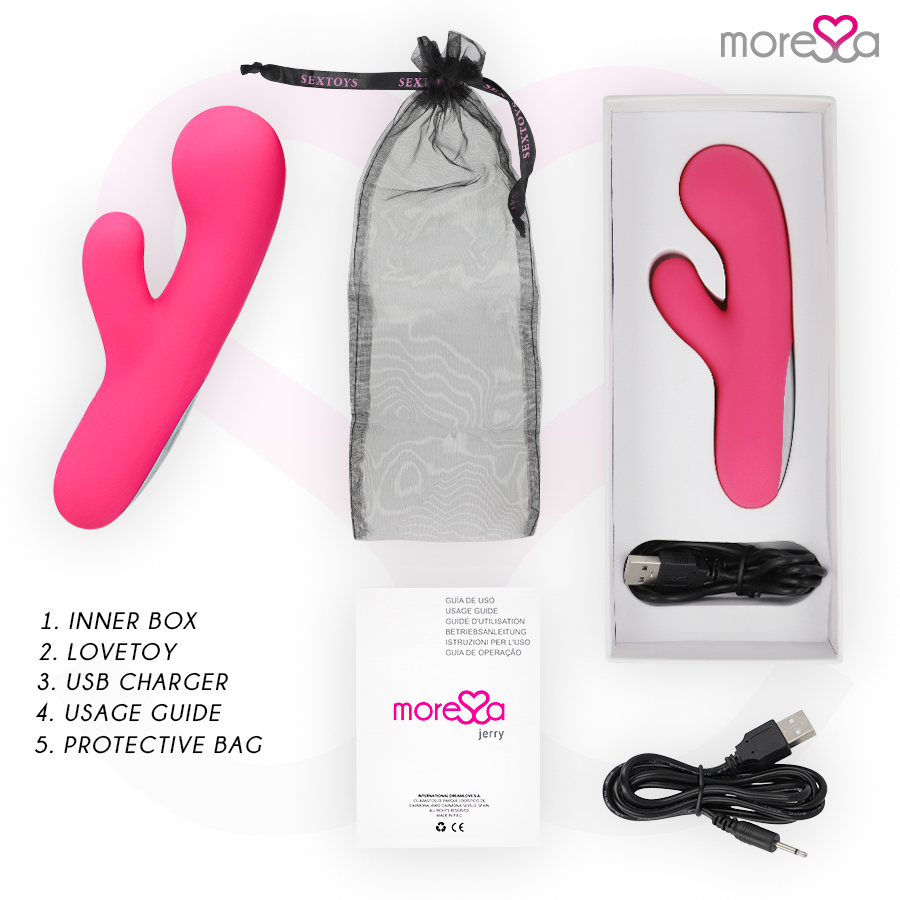 MORESSA - JERRY CLIP VIBRATOR GY SPOT CLITORIS PREMIUM SILICONE RECHARGEABLE