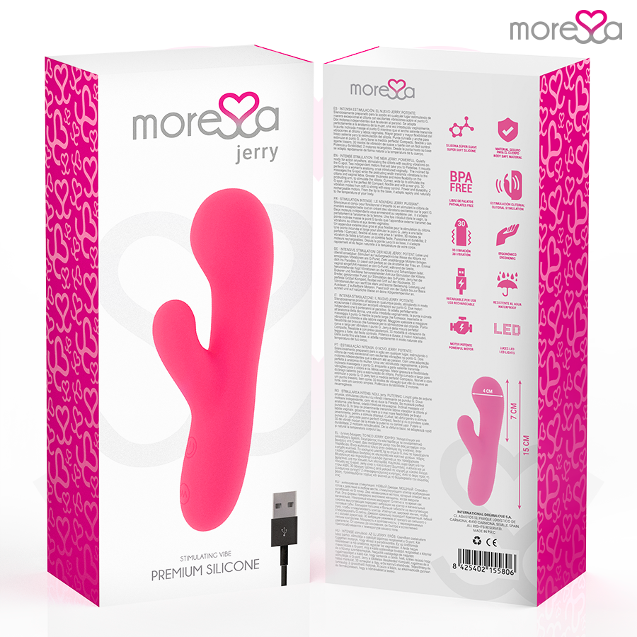 MORESSA - JERRY CLIP VIBRATOR GY SPOT CLITORIS PREMIUM SILICONE RECHARGEABLE