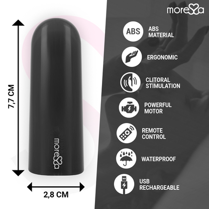 MORESSA - NIX POTENTE VIBRADOR MULTI JUEGOS CONTROL REMOTO NEGRO