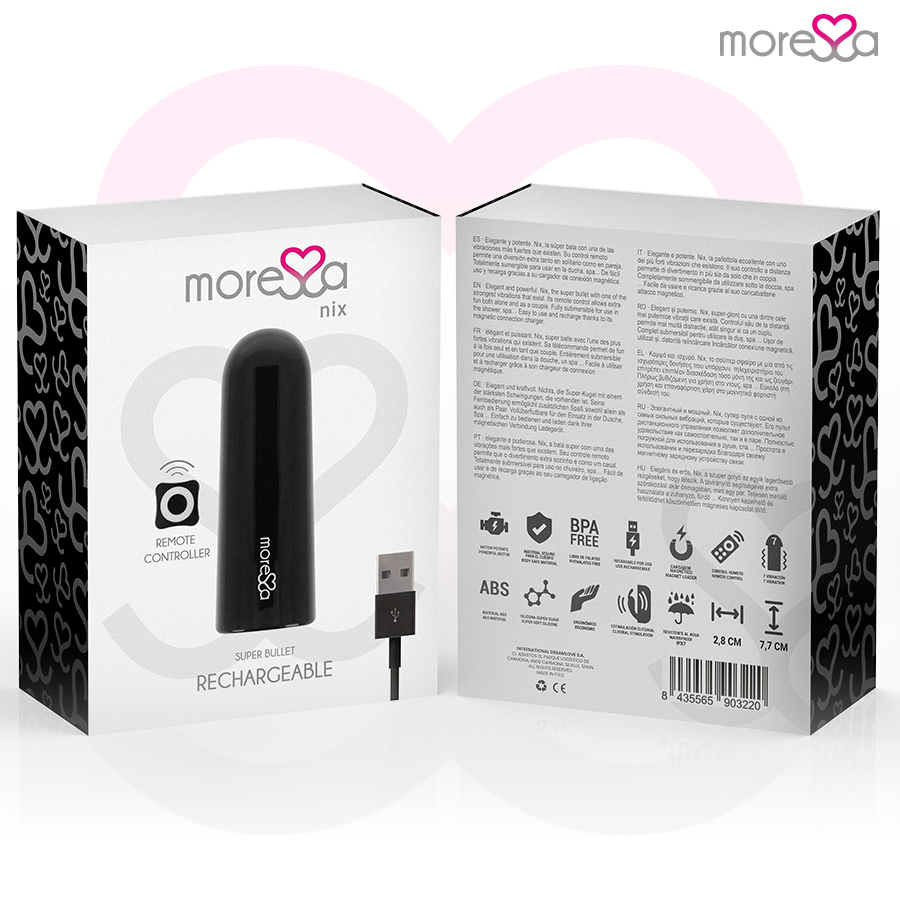 MORESSA - NIX Powerful Multi-Game Vibrator Remote Control Black