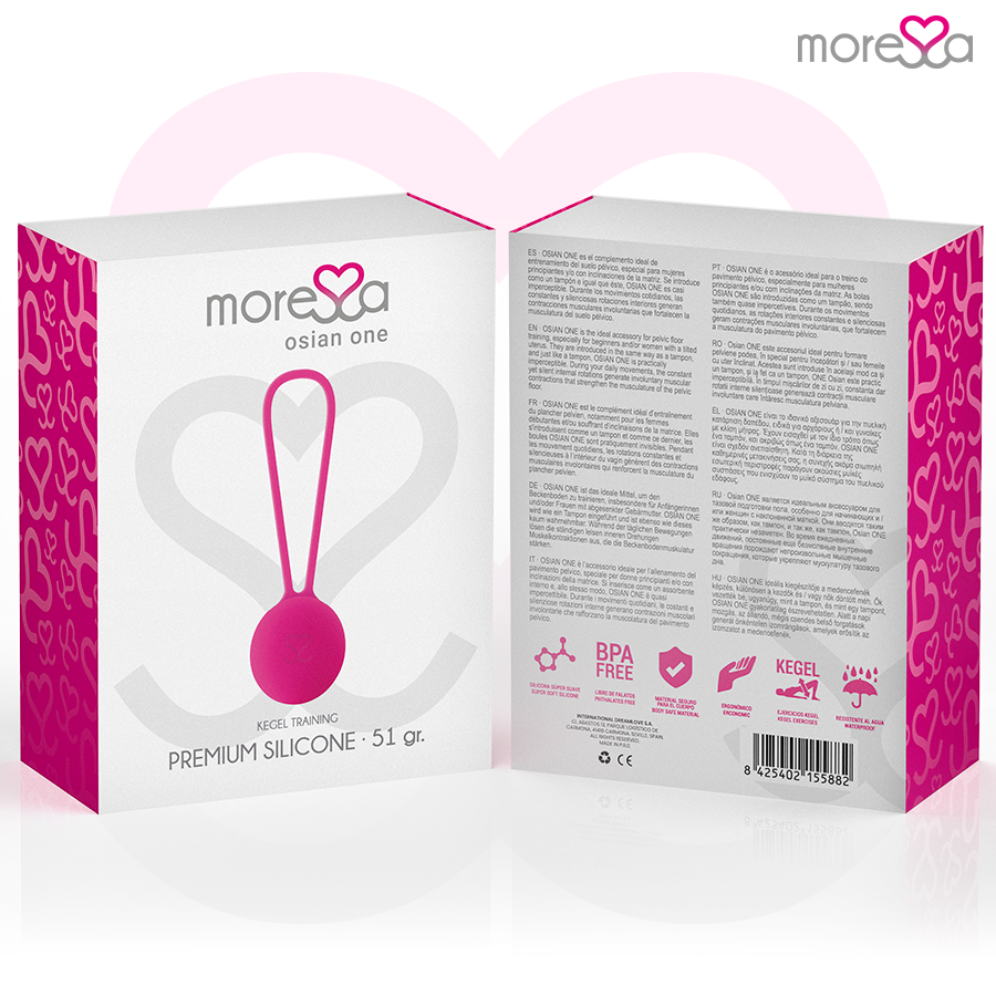 MORESSA - OSIAN ONE ENTRENAMIENTO SUELO PELVICO 51gr PREMIUM SILICONA ROSA