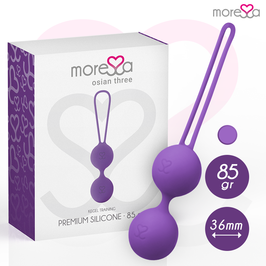 MORESSA - OSIAN THREE PELVIC FLOOR TRAINING 85 gr PREMIUM SILICONE PURPLE