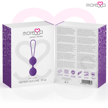 MORESSA - OSIAN THREE PELVIC FLOOR TRAINING 85 gr PREMIUM SILICONE PURPLE