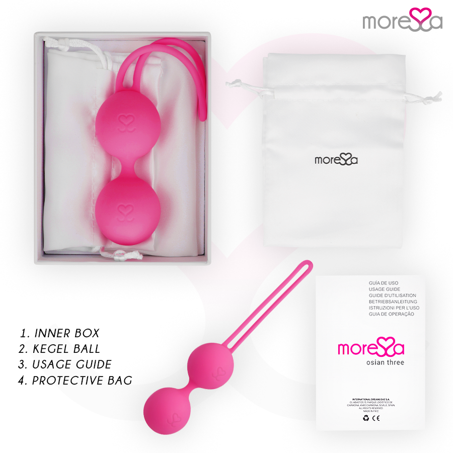 MORESSA - OSIAN THREE PELVIC FLOOR TRAINING 85g PREMIUM PINK SILICONE