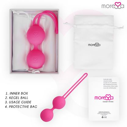 MORESSA - OSIAN THREE PELVIC FLOOR TRAINING 85g PREMIUM PINK SILICONE
