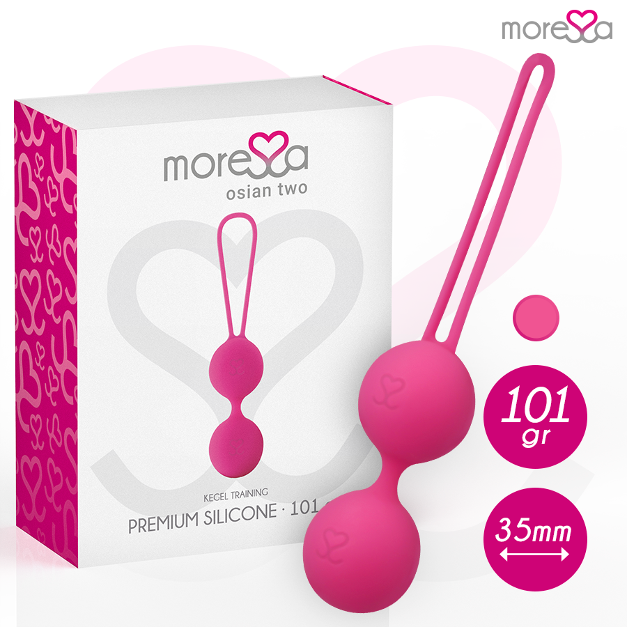 MORESSA - OSIAN TWO PELVIC FLOOR TRAINING 101g PREMIUM PINK SILICONE