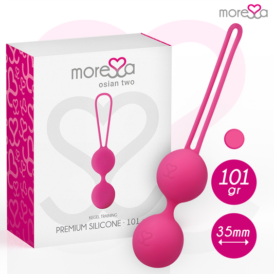 MORESSA - OSIAN TWO PELVIC FLOOR TRAINING 101g PREMIUM PINK SILICONE