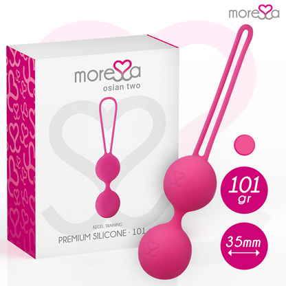 MORESSA - OSIAN TWO ENTRENAMIENTO SUELO PELVICO 101gr PREMIUM SILICONA ROSA
