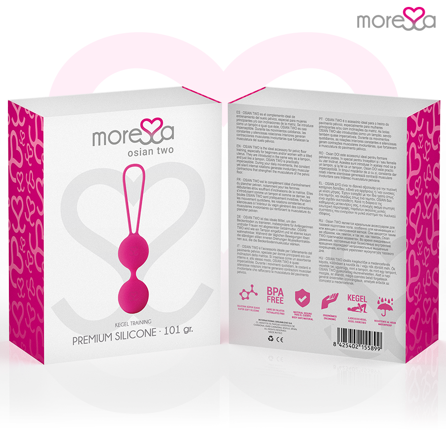MORESSA - OSIAN TWO PELVIC FLOOR TRAINING 101g PREMIUM PINK SILICONE