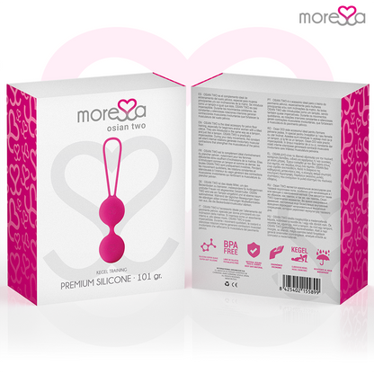 MORESSA - OSIAN TWO ENTRENAMIENTO SUELO PELVICO 101gr PREMIUM SILICONA ROSA
