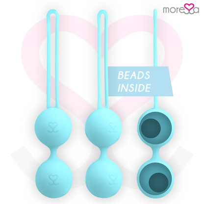 MORESSA - OSIAN TWO PELVIC FLOOR TRAINING 101g PREMIUM SILICONE TURQUOISE