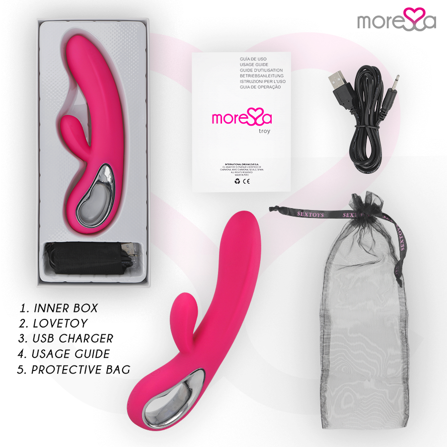 MORESSA - TROY PREMIUM SILICONE RECHARGEABLE CLITORAL SPOT MASSAGER