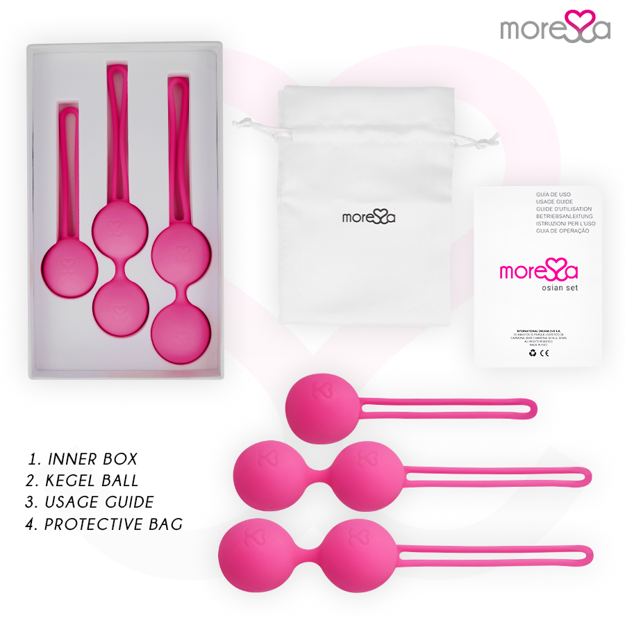 MORESSA - OSIAN SET PREMIUM SILICONA ROSA (Osian One - 51 g | Osian Two - 101 g | Osian Three 85 g)