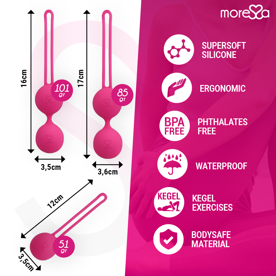 MORESSA - OSIAN SET PREMIUM PINK SILICONE (Osian One - 51 g | Osian Two - 101 g | Osian Three 85 g)