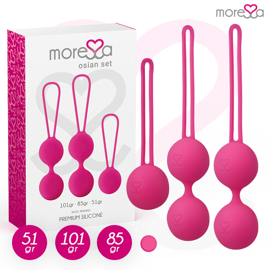 MORESSA - OSIAN SET PREMIUM SILICONA ROSA (Osian One - 51 g | Osian Two - 101 g | Osian Three 85 g)