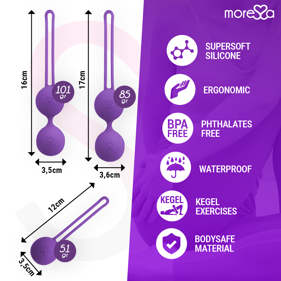 MORESSA - OSIAN SET Osian One; 51 Gr / Osian Two; 101 Gr / Osian Three 85 gr PREMIUM LILAC SILICONE