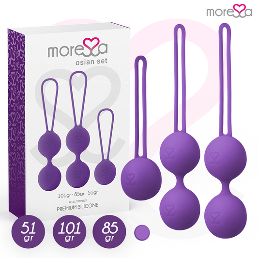 MORESSA - OSIAN SET Osian One; 51 Gr / Osian Two; 101 Gr / Osian Three 85 gr PREMIUM LILAC SILICONE