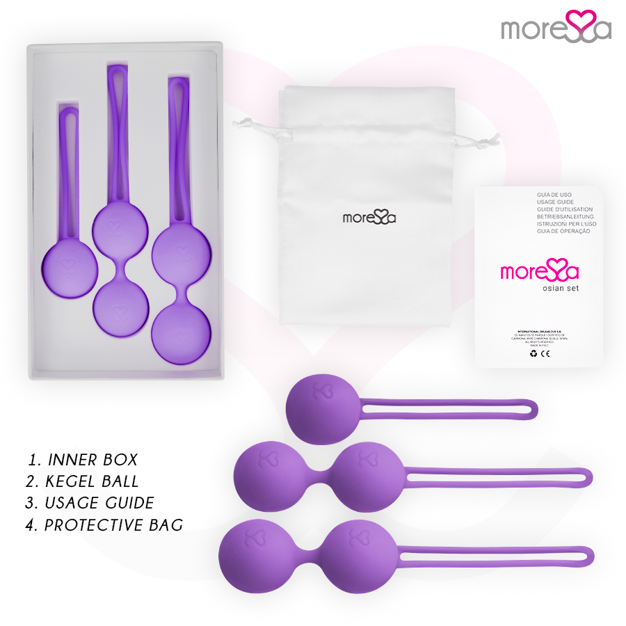MORESSA - OSIAN SET Osian One; 51 Gr / Osian Two; 101 Gr / Osian Three 85 gr PREMIUM LILAC SILICONE