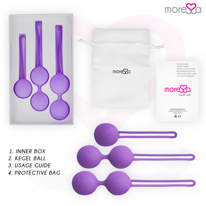 MORESSA - OSIAN SET Osian One; 51 Gr / Osian Two; 101 Gr / Osian Three 85 gr PREMIUM LILAC SILICONE
